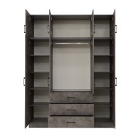 Платяной шкаф HOBEL EX-B38 UZ-819 BLACK K539 SHOWROOM (7) 