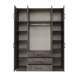Платяной шкаф HOBEL EX-B38 UZ-819 BLACK K539 (7) 