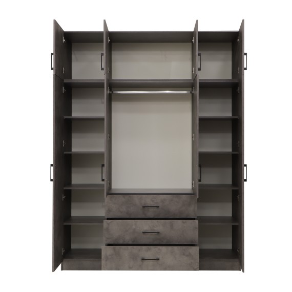 Платяной шкаф HOBEL EX-B38 UZ-819 BLACK K539 (7) 