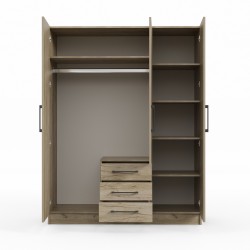 Платяной шкаф HOBEL X127 UZ-819 BLACK K002 (5) 