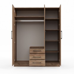 Платяной шкаф HOBEL X127 UZ-819 BLACK K004 (5) 