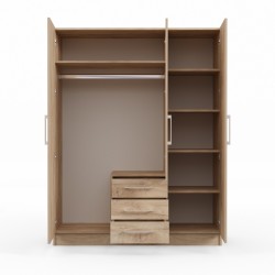 Платяной шкаф HOBEL X127 UZ-819 INOX K107 (6) 