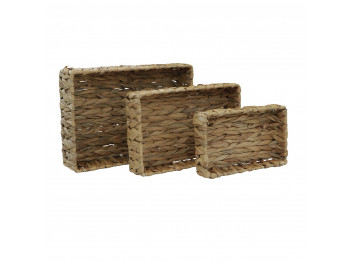 Storage box XIMI 6941963979115 3PCS WATER HYACINTH WOVEN STORAGE BOXES (979115)