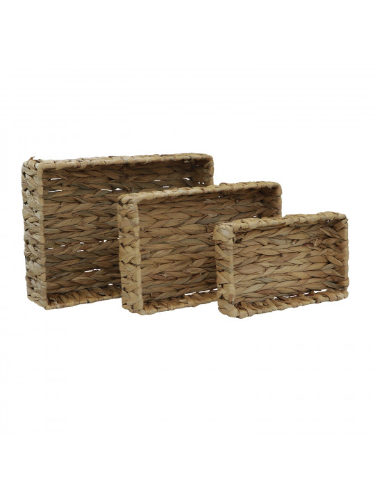 Պահեստավորման տուփ XIMI 6941963979115 3PCS WATER HYACINTH WOVEN STORAGE BOXES (979115)