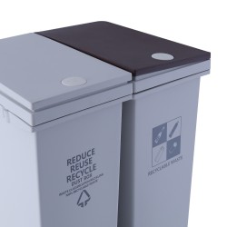 Recycle bin XIMI 6941963979153 24 L/6.3 GAL CLASSIFIED DUAL TRASH CAN (979153)