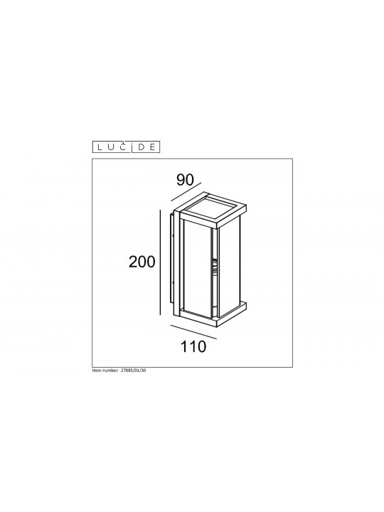 Դրսի լուսամփոփ LUCIDE 27885/01/30 CLAIRE MINI 