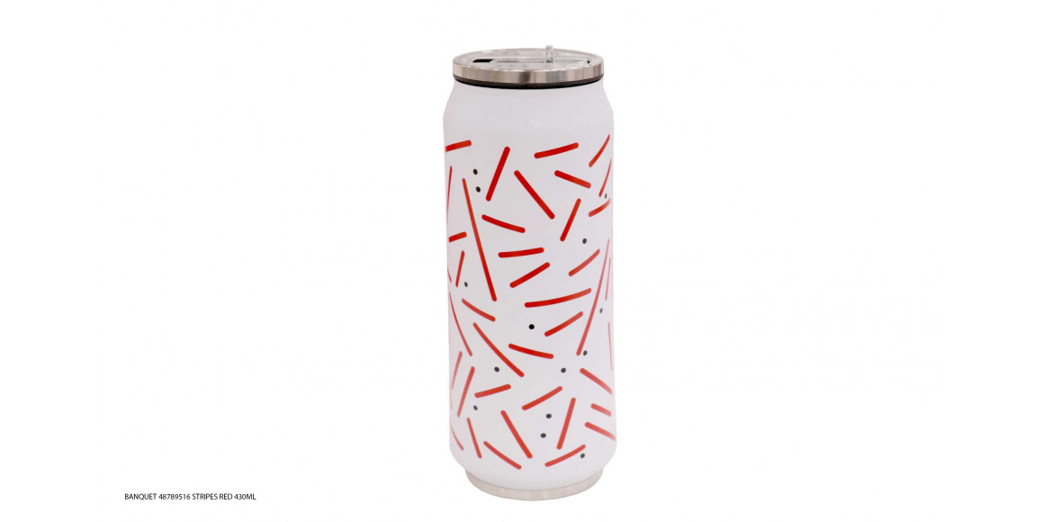 Термос BANQUET 48789516 STRIPES RED 430ML 