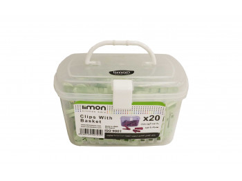 Clothes dryers and clips LIMON 111035 CLOTHES PEGS W/BASKET(507919) 