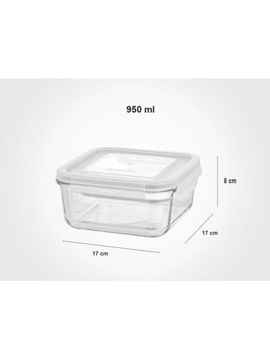 Food storage LIMON 203435 GLASS W/LID 950ML(906226) 