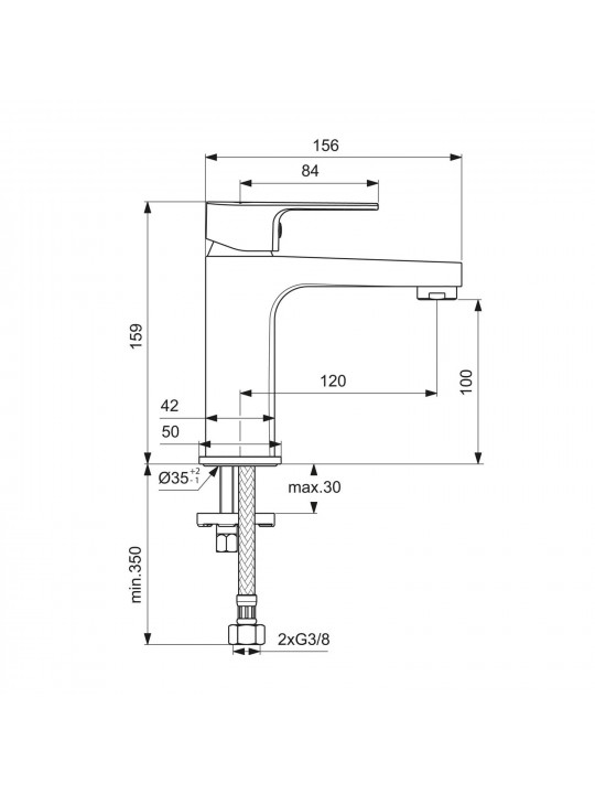 Ցնցուղ-ծորակ IDEAL STANDARD CERAFINE D BSH MXR H105 RMTD CHR 5L (BC553AA)