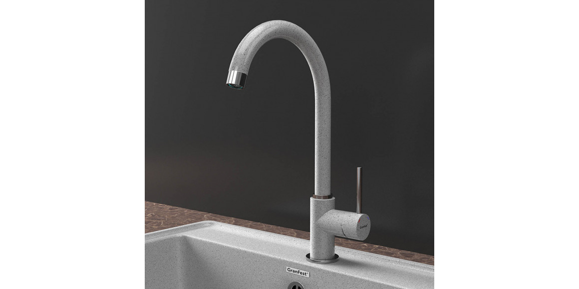 Kitchen tap GRANFEST СМЕСИТЕЛЬ U-обр 3650 D-35мм серый 