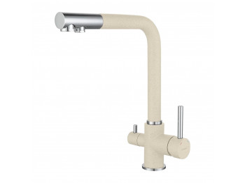 Kitchen tap GRANFEST СМЕСИТЕЛЬ Г-обр 3611 С краном питьевой воды D-35мм белый 