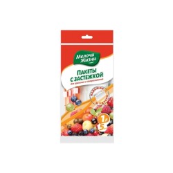 Packaging material MELOCHI JIZNI ՊՈԼԻԷԹԻԼԵՆԱՅԻՆ ՏՈՊՐԱԿՆԵՐ ԶԻՊ ՓԱԿԱՆՈՎ 1Լ 5ՀԱՏ (321660) 
