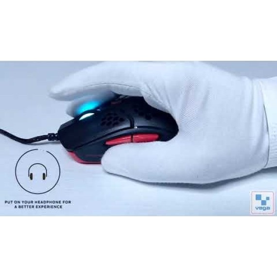 HYPERX PULSEFIRE HASTE BLACK RED