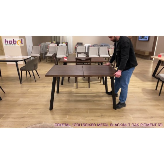 HOBEL CRYSTAL-120(160)X80 METAL BLACK/NUT OAK PIGMENT (2)