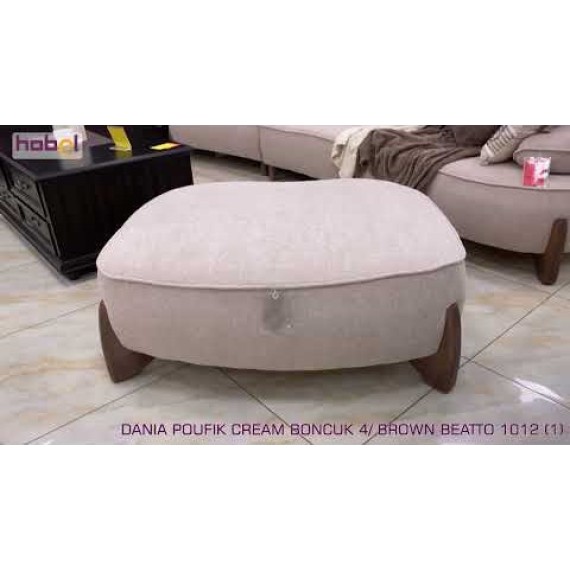 HOBEL DANIA POUFIK CREAM BONCUK 4/ BROWN BEATTO 1012 (1)