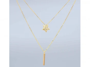 Կանացի զարդեր եվ աքսեսուարներ XIMI 6931664164156 STAR DOUBLE LAYERS NECKLACE (164156)