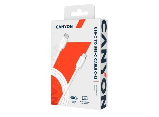 Մալուխ CANYON CNS-USBC12W 100W TYPEC 