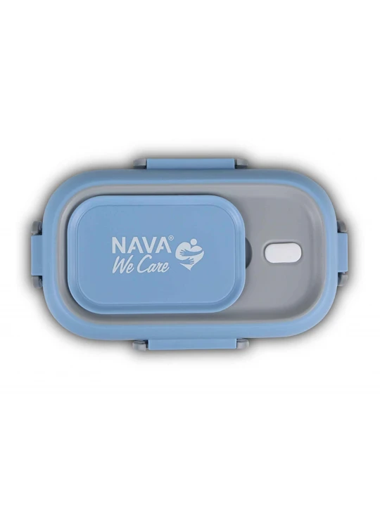 Пищевые контайнеры NAVA 10-262-006 S.STEEL LUNCH BOX WE CARE BLUE 800ML 