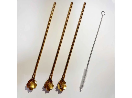 Кухонные аксессуары XIMI 6936706498817 STRAW SET GOLD (498817)