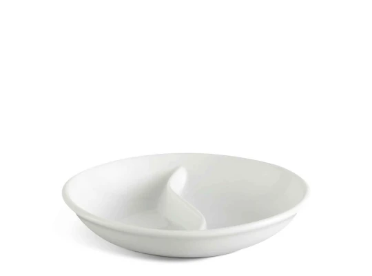 Ափսե MINH LONG 231004000 TWO DIVIDED SAUCE DISH JASMINE LYS IVORY WHITE 9CM 