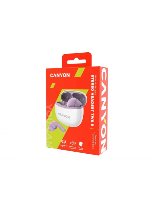 Tws наушник CANYON TWS-5 (Purple) (CNS-TWS5PU)
