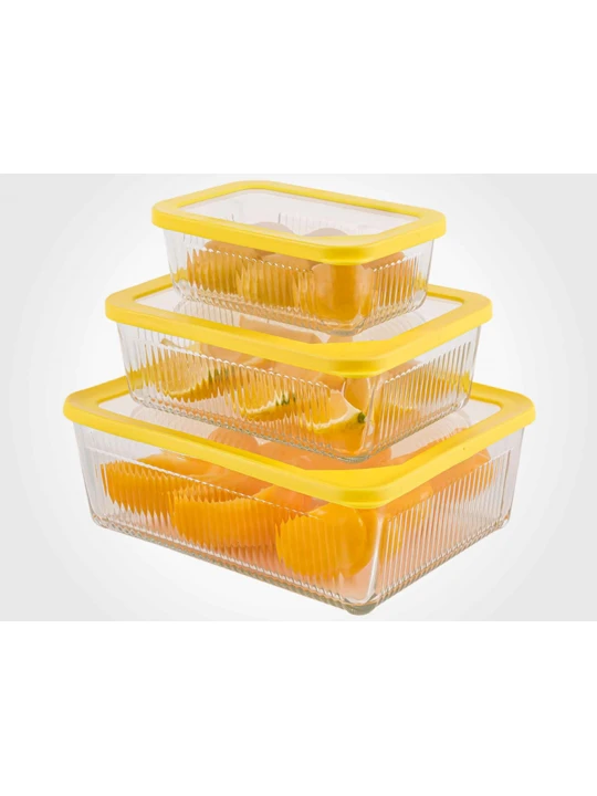 Пищевые контайнеры LIMON 210000 RECTN. W/LID 3PC SET (907094) 