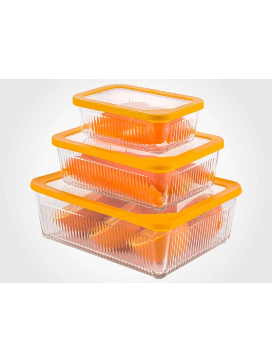 Пищевые контайнеры LIMON 210000 RECTN. W/LID 3PC SET (907094) 