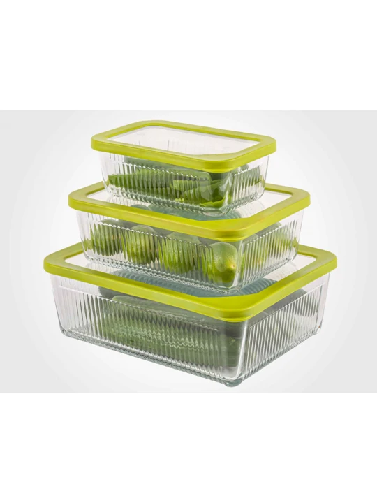Пищевые контайнеры LIMON 210000 RECTN. W/LID 3PC SET (907094) 