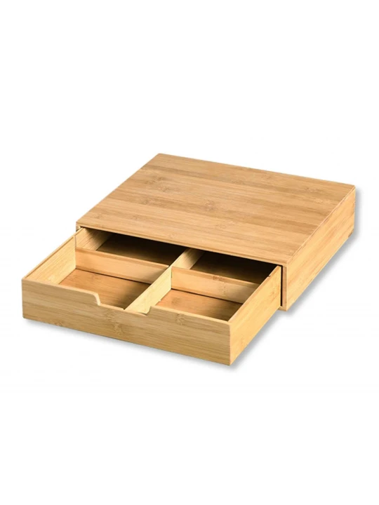 Box and baskets KESPER 58952 FOR TEA & COFFFE PADS BAMBOO 