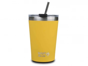 Termos NAVA 10-262-113 S.STEEL WE CARE TRAVEL MUG W/STRAW YELLOW 450ML 