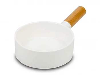 Տարա NAVA 10-263-013 TERRESTRIAL WHITE W/BAMBOO HANDLE 25CM 