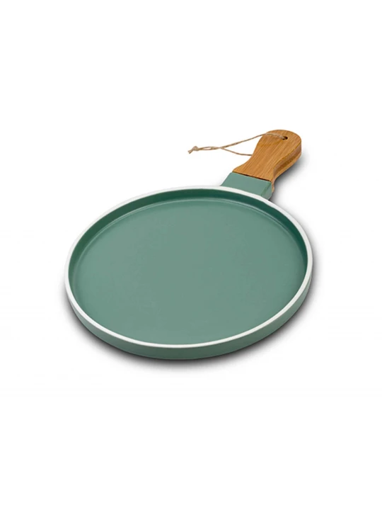 Plate NAVA 10-263-125 TERRESTRIAL EMERALD W/BAMBOO HANDLE 4/27CM 