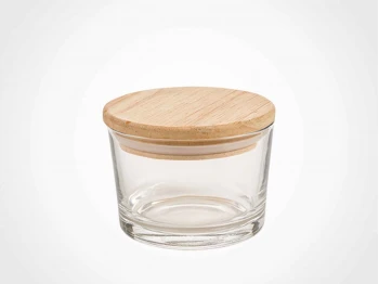 Food storage LIMON 221059 GLASS W/LID WOOD 190ML SET 3PC (907926) 
