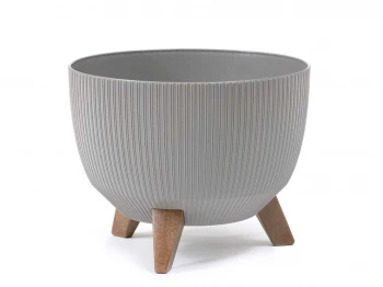 Flower pot LAMELA LA837-27 DONICA JUKA DUTO ECO WOOD 300X300 GREY 