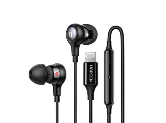 Ականջակալ UGREEN Wired Earphones with Lightning (BK) (30631)