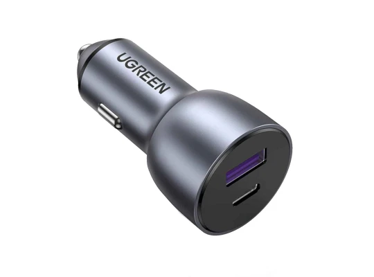 Մեքենայի ադապտեր UGREEN Charger USB-A & Type-C 30W (BK) (40858)