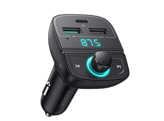 Մեքենայի ադապտեր UGREEN FM Transmitter BL5 PD QC3 USB &TF (BK) (80910)