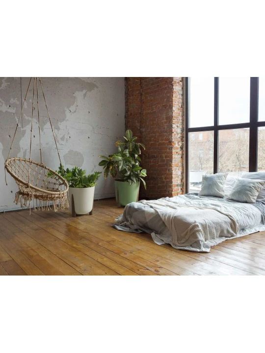 Цветочный горшок LAMELA LA212-27 FRIDA ROUND ECO WOOD 180 GRAY 