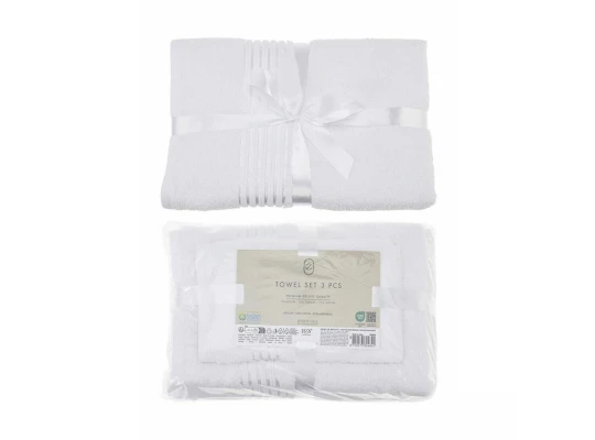 Towel set KOOPMAN 3 SIZES WHITE (HD1001240)