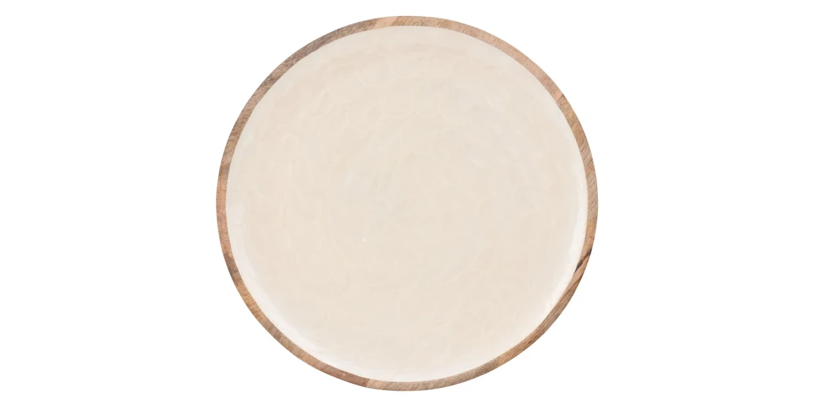 Plate KOOPMAN A54413530 MANGO WOOD 30CM NATURAL (257046)