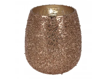 Candlestick KOOPMAN BEADED VOTIVE 10X10CM COPPER (137409) (A68121420)