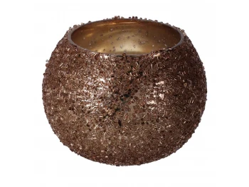 Մոմակալ KOOPMAN BEADED VOTIVE 8X6CM COPPER (135832) (A68121220)