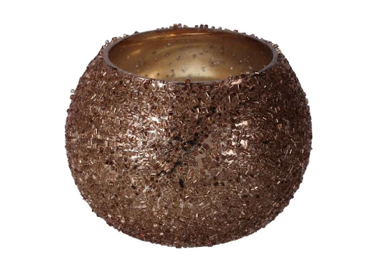 Подсвечник KOOPMAN BEADED VOTIVE 8X6CM COPPER (135832) (A68121220)
