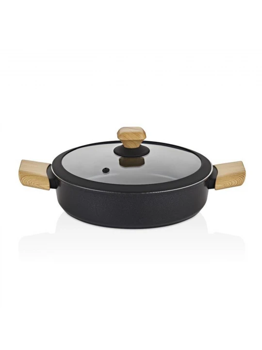 Կաթսաներ FALEZ ARS3009 AURIS CRYSTAL WOOD HANDLE 26CM SAUCEPAN 