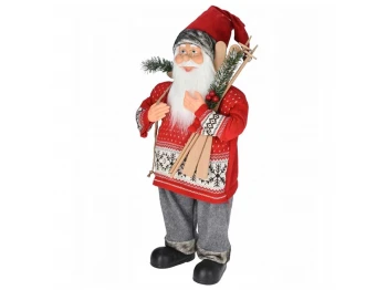 Ամանորյա դեկորատիվ առարկաներ KOOPMAN SANTA STANDING WITH SKI 80CM (199339) (ATK000130)