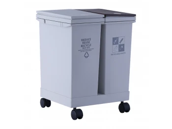 Աղբաման XIMI PRESS-TYPE DOUBLE-BARREL GARBAGE CAN WITH PULLEY (24L) 