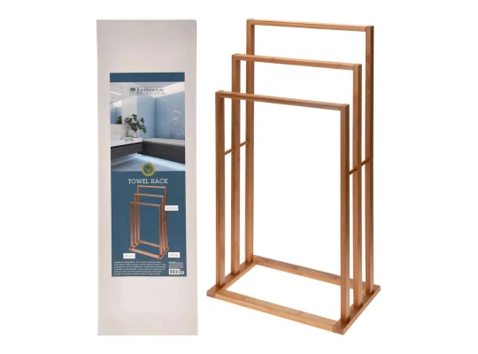 Сушилки для белья и зажимы KOOPMAN 784300080 TOWEL RACK BAMBOO WITH 3 BARS (859731) 
