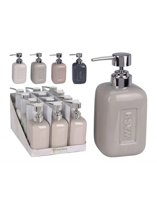 Диспенсер для жидкого мыла KOOPMAN 793000040 SOAP DISPENSER STONEWARE 4ASS (414435) 