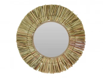 Декоративные акссесуары KOOPMAN MIRROR RAFFIA NATURAL D40CM (HZ1954340)